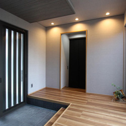 神辺 平野の家新築工事(玄関)